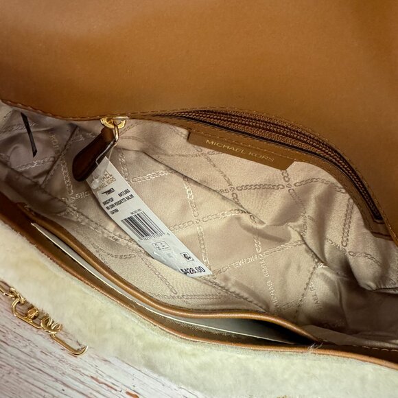 Michael Kors Parker Medium Shearling Shoulder Bag - Picture 4 of 5